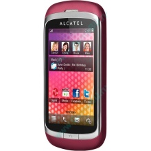 Красно-розовый телефон Alcatel One Touch 818 (Казань)