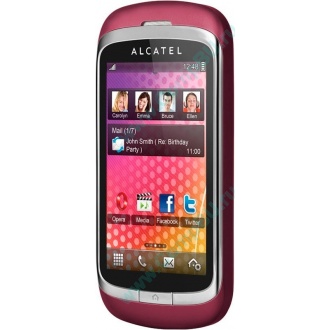 Красно-розовый телефон Alcatel One Touch 818 (Казань)