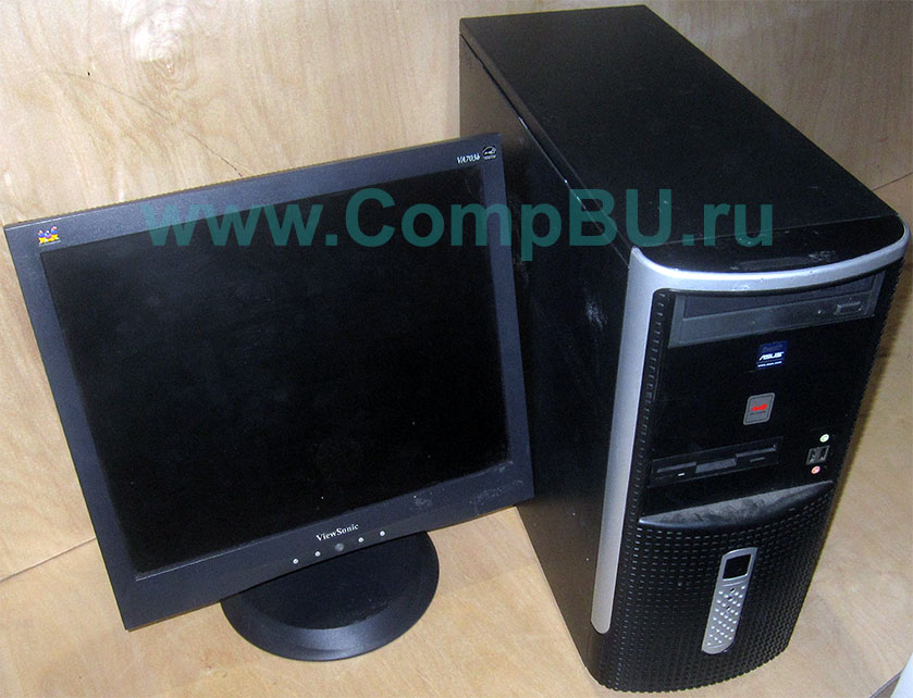 Комплект: одноядерный компьютер Intel Pentium-4 с 1Гб памяти и 17 дюймовый ЖК монитор (Казань)